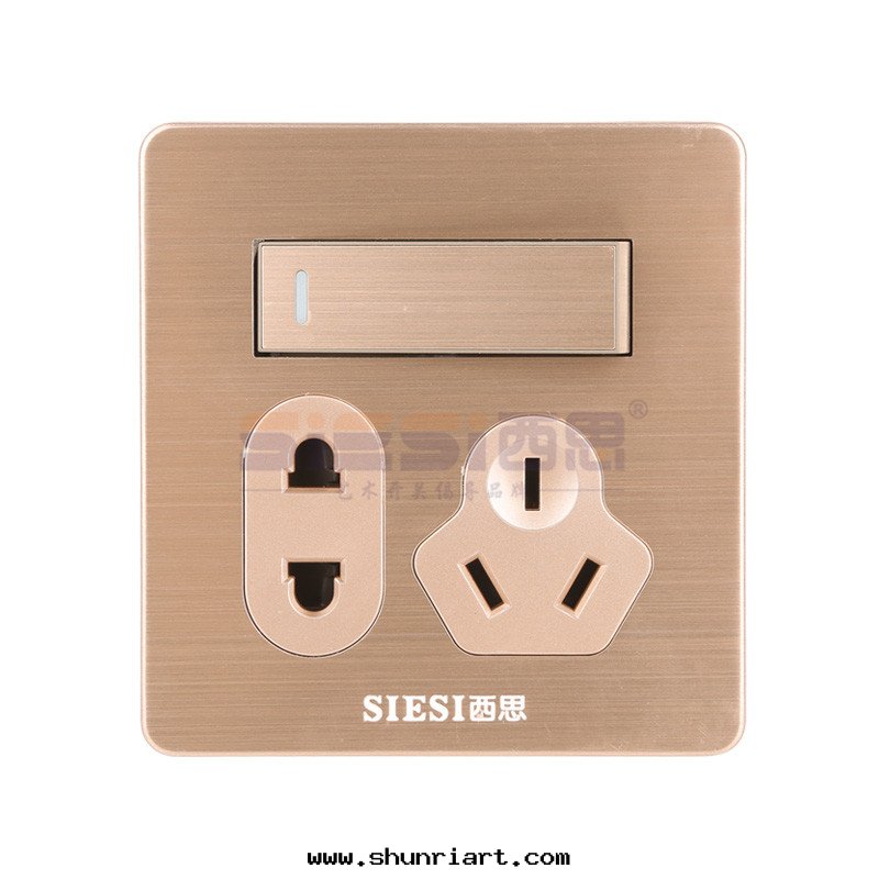 10A二(èr)三(sān)极(jí)插座带(dài)單控開(kāi)關(guān)