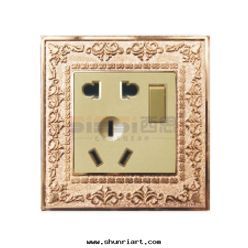 10A二(èr)三(sān)极(jí)插座带(dài)單控開(kāi)關(guān)