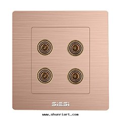 两(liǎng)位(wèi)四(sì)孔音(yīn)響插座